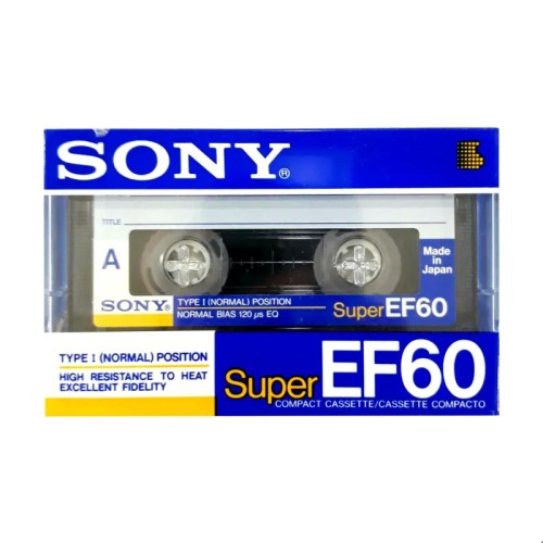 نوار کاست خام SUPER EF 60 سونی ساخت ژاپن اصل