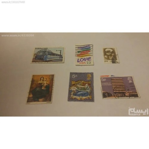 فروش 6 تمبر خارجی با بهترین قیمت و کیفیت