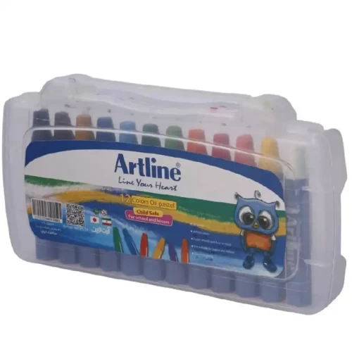 مداد شمعی 12 رنگ آرت لاین ARTLINE کد 44PL12