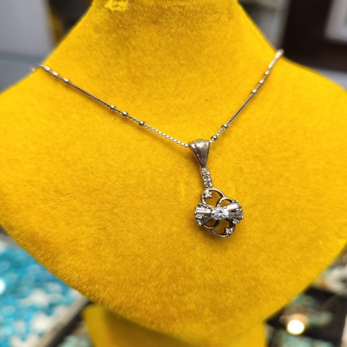 فروش آویز گردنی ایتالیا دستساز با روکش طلا سفید