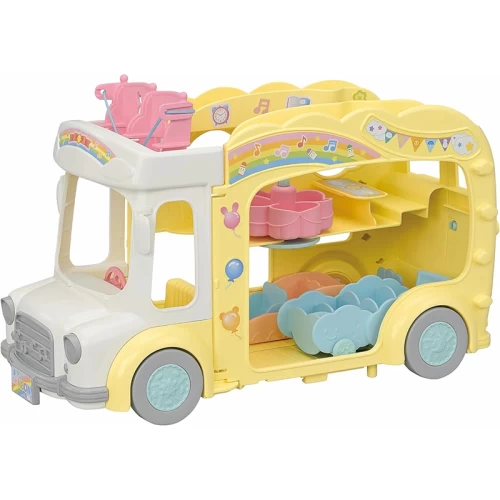 اسباب بازی سیلوانیان فامیلیز مدل Adventure Kindergarten Bus Rainbow