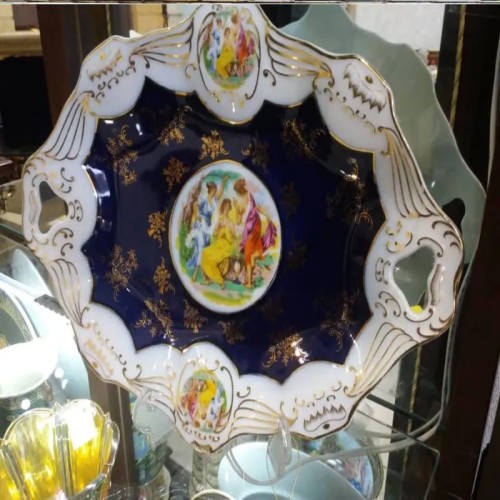 فروش دیس چینی سه دختر قدیمی چک سرمه‌ای اصل