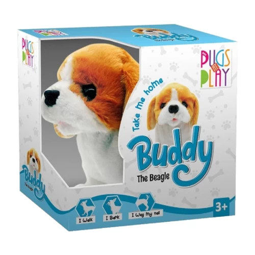 عروسک پولیشی رباتیک Buddy سگ نارنجی سفید موزیکال