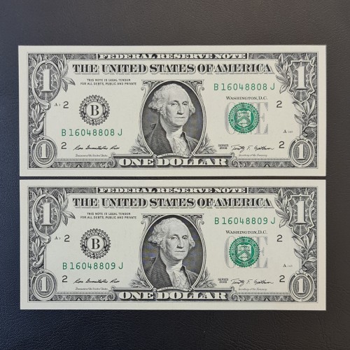 فروش جفت اسکناس دلار آمریکا 2009 جورج واشینگتن