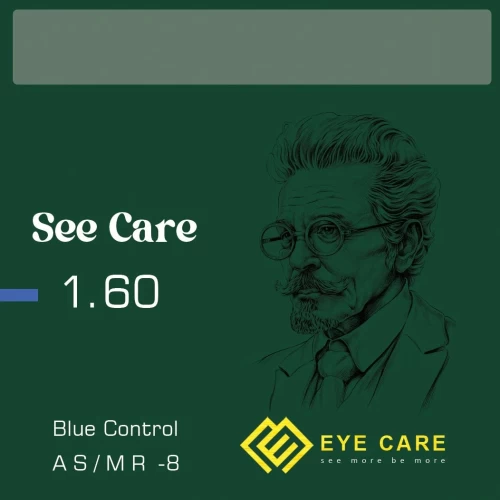 عدسی طبی بلوکنترل سی کر 1.60 بلو فیلتر HD Coating