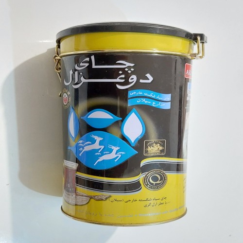 فروش قوطی خالی چای دوغزال با ارتفاع 19 سانتی‌متر