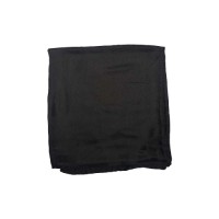 روسری نخی مشکی کد N137 - سبک و لطیف برای بهار و تابستان