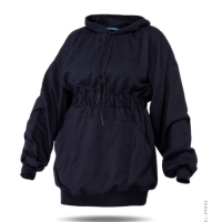 هودی زنانه کمر گت دار کلاهدار Alma مدل 34632