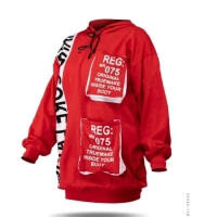 هودی لانگ کلاهدار زنانه Pink مدل 34631