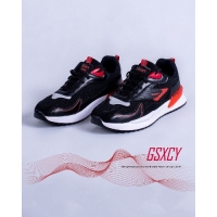 کفش اسپرت مردانه مشکی طرح قرمز GSXCY کد 1532