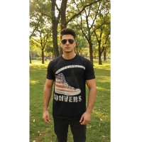 تیشرت آستین کوتاه طرح دار Convers مدل سئول T10