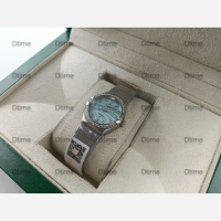 ساعت زنانه امگا کانسلیشن استیل صفحه فیروزه‌ای دور نگین