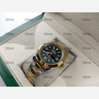 ساعت رولکس اکسپلورر دو رنگ طلایی صفحه مشکی مردانه