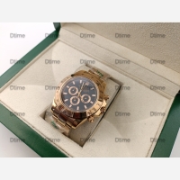 ساعت رولکس دیتونا رزگلد صفحه مشکی مردانه با گارانتی