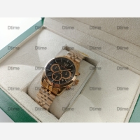 ساعت رومانسون رزگلد صفحه مشکی زنانه با گارانتی