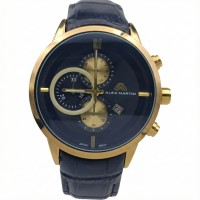 ساعت مردانه طلایی الکس مارتین طرح سه موتور