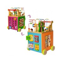 مکعب هوش چرخدار چوبی مدل SBD5846 برای کودکان