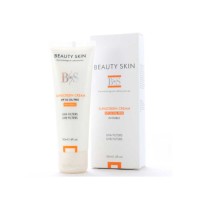 کرم ضد آفتاب بی رنگ SPF50 بیوتی اسکین مناسب پوست چرب