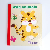 پازل کتابی چوبی حیوانات 6 صفحه‌ای کد XLE 609