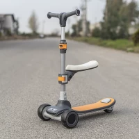 اسکوتر کودک تاشو زگان نشیمن دار بلوتوثی مشکی