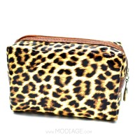 کیف آرایشی پلنگی براق مدیاژ با محفظه جادار