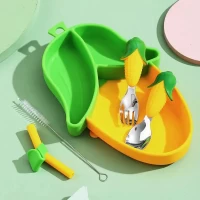 ظرف غذا کودک سیلیکونی ذرت JH8006 با طراحی جذاب