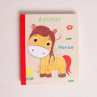 پازل کتابی چوبی حیوانات 2 - بازی فکری کودک