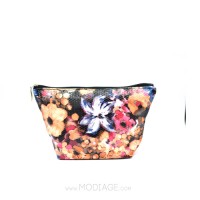 کیف آرایشی چرمی گل دار بزرگ مدیاژ | مدیاژ