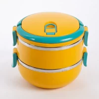 لانچ باکس دو طبقه کودک زرد کد P/222382/C