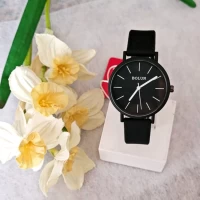 ساعت مچی زنانه بلونی بند سیلیکونی مشکی اندکس