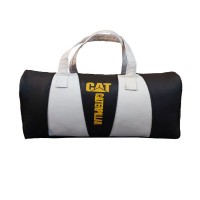ساک ورزشی سفید مشکی CAT مدل 1224 با جنس چرم مصنوعی