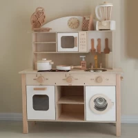 آشپزخانه چوبی کودک سفید با طراحی مدرن