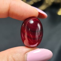خرید نگین سنگ عقیق آلبالویی سلیمانی معدنی کد T2238