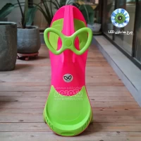 لوپ کار چرخ ژله ای چراغدار صورتی سبز - کد PCH1953