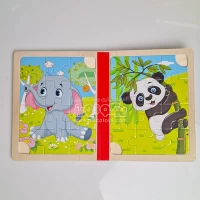 پازل کتابی چوبی حیوانات وحشی مدل XLE 001