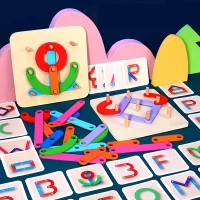 پازل آموزشی تطابق اشکال چوبی JHTOY656