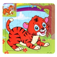 پازل چوبی کودک ببر – مدل 44P15