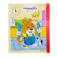 پازل کتابی خرس چوبی مدل PBS 005 بهترین بازی فکری