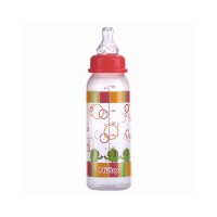 طلق گرد نارنجی طرحدار با سرشیشه 240ml نابی 1160