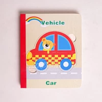 پازل کتابی چوبی وسایل نقلیه مدل XLE 804