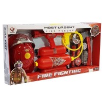 ست اسباب بازی آتش نشانی با آبپاش و کلاه مدل F013