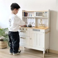 آشپزخانه کودک چوبی سفید مدل KA426