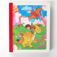 پازل کتابی چوبی دایناسورها - مدل XLE 907
