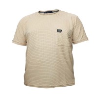 تیشرت مردانه آستین کوتاه کرمی JKT مدل 1409