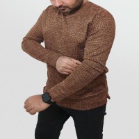 خرید بلوز مردانه آستین بلند قهوه ای مدل 1322