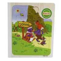 پازل کتابی چوبی پنگوئن دانش‌آموزی مدل PBS 015