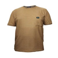 تیشرت مردانه آستین کوتاه آجری JKT مدل 1407