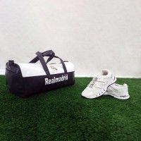 ساک ورزشی رئال مادرید مشکی سفید مدل 1122