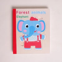 پازل کتابی چوبی حیوانات جنگل مدل XLE 807