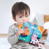 کتاب پارچه ای آموزشی حیوانات مزرعه برای کودکان
